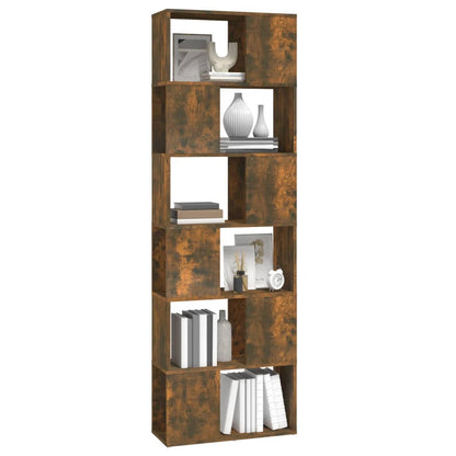 vidaXL Bücherregal/Raumteiler Räuchereiche 60x24x186 cm