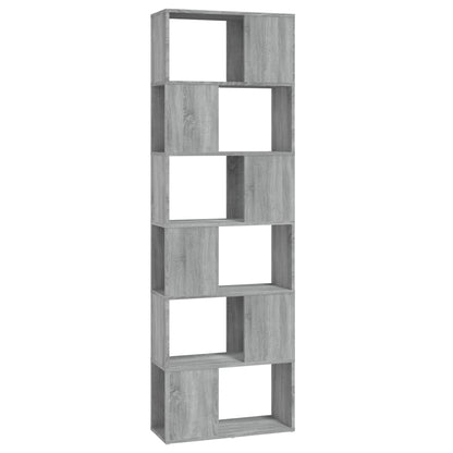 vidaXL Bücherregal/Raumteiler Grau Sonoma 60x24x186 cm