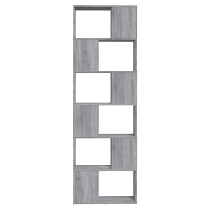 vidaXL Bücherregal/Raumteiler Grau Sonoma 60x24x186 cm