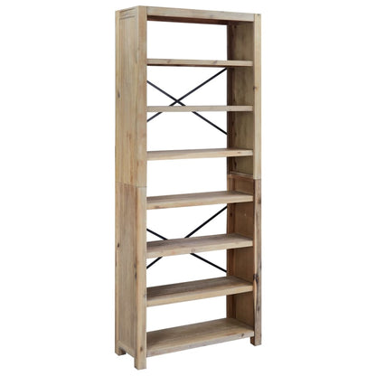 vidaXL Bibliothèque 7 étagères 80x30x200 cm Bois d'acacia massif