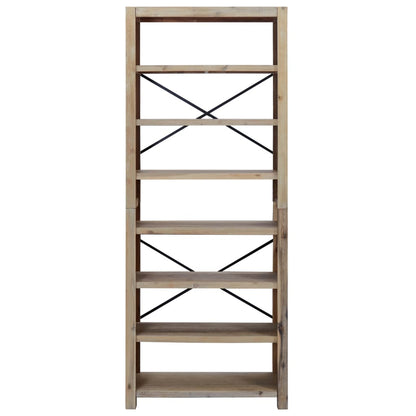 vidaXL Bibliothèque 7 étagères 80x30x200 cm Bois d'acacia massif