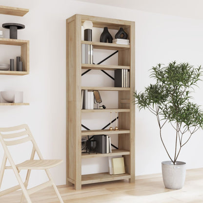 vidaXL Bibliothèque 7 étagères 80x30x200 cm Bois d'acacia massif