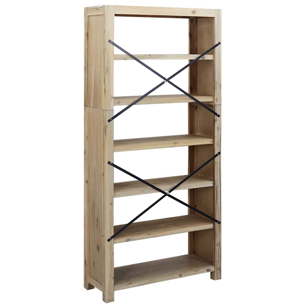 vidaXL Bibliothèque à 6 étagères 80x30x170 cm Bois d'acacia massif