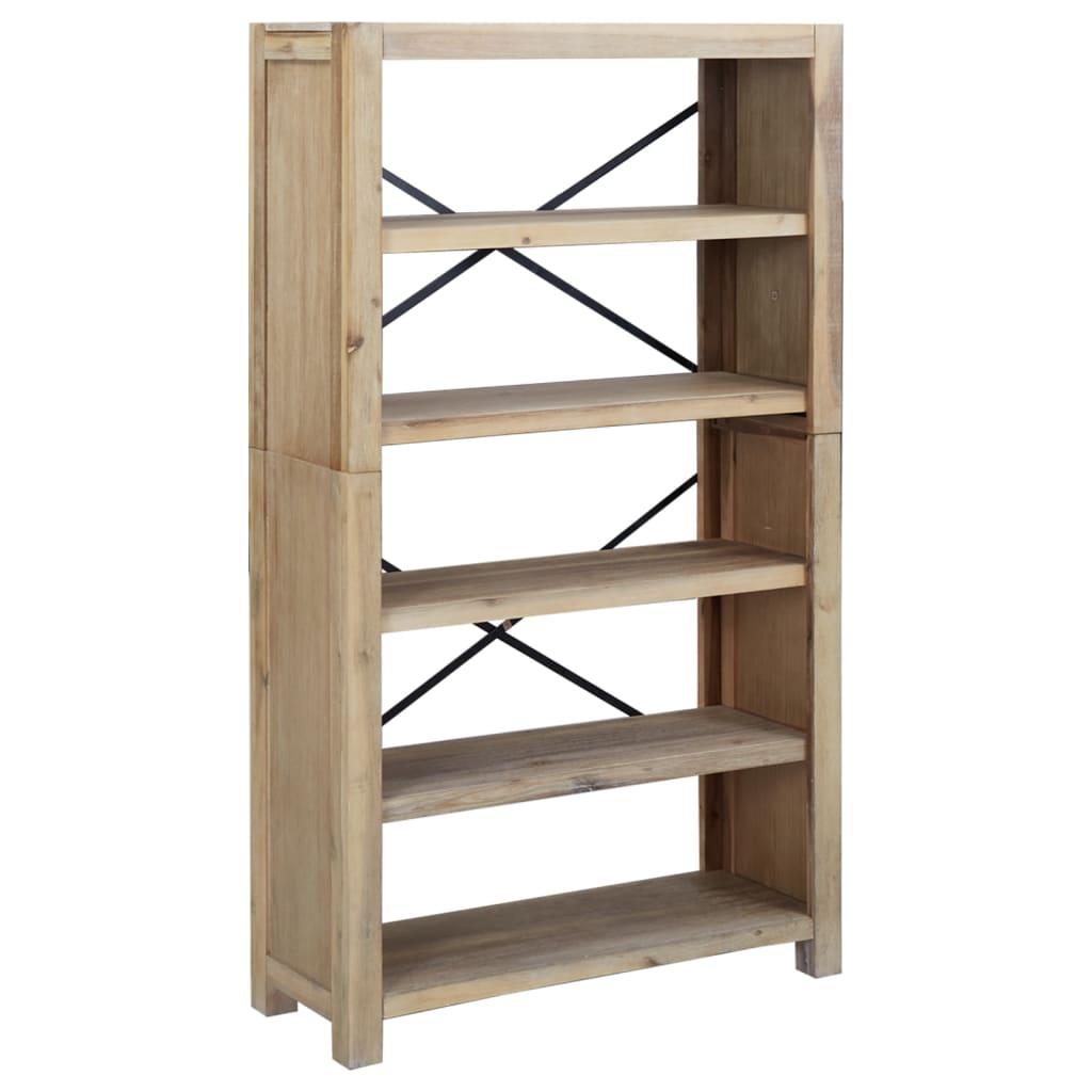 vidaXL Bücherregal 5 Böden 80x30x140 cm Massivholz Akazie