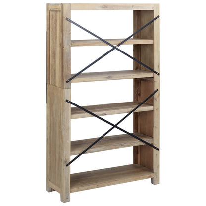 vidaXL Bücherregal 5 Böden 80x30x140 cm Massivholz Akazie