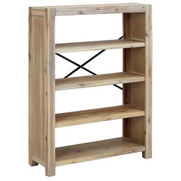 vidaXL Bücherregal 4 Böden 80x30x110 cm Massivholz Akazie