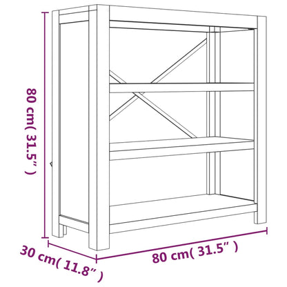 vidaXL Étagère à 3 niveaux 80x30x80 cm Bois d'acacia massif