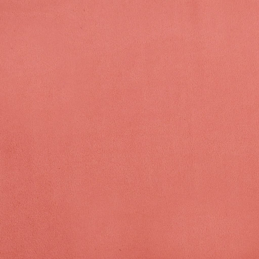vidaXL Ohrensessel mit Hocker Rosa Samt