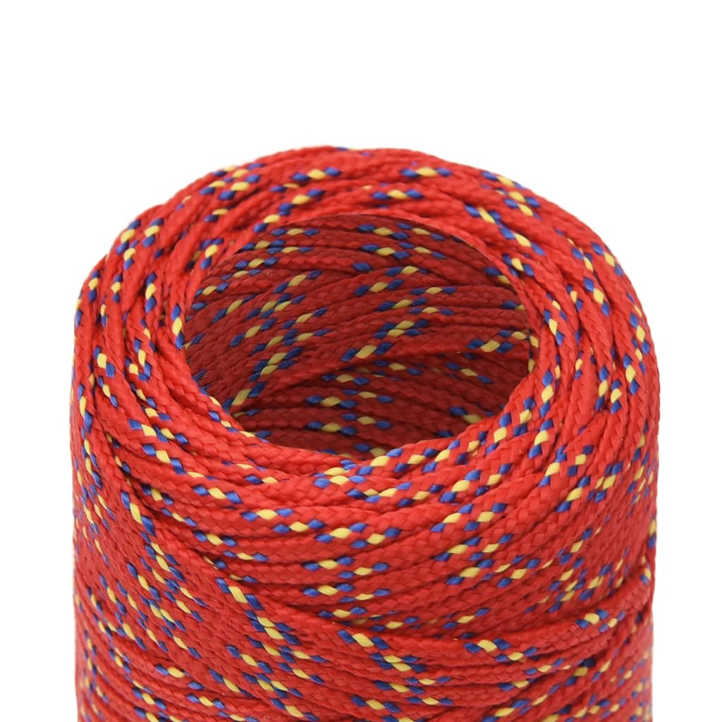vidaXL Bootsseil Rot 2 mm 25 m Polypropylen
