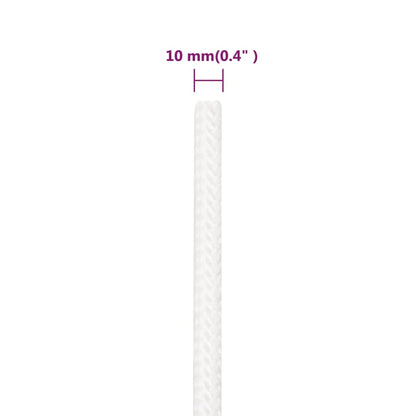 vidaXL Bootsseil Weiß 10 mm 250 m Polypropylen