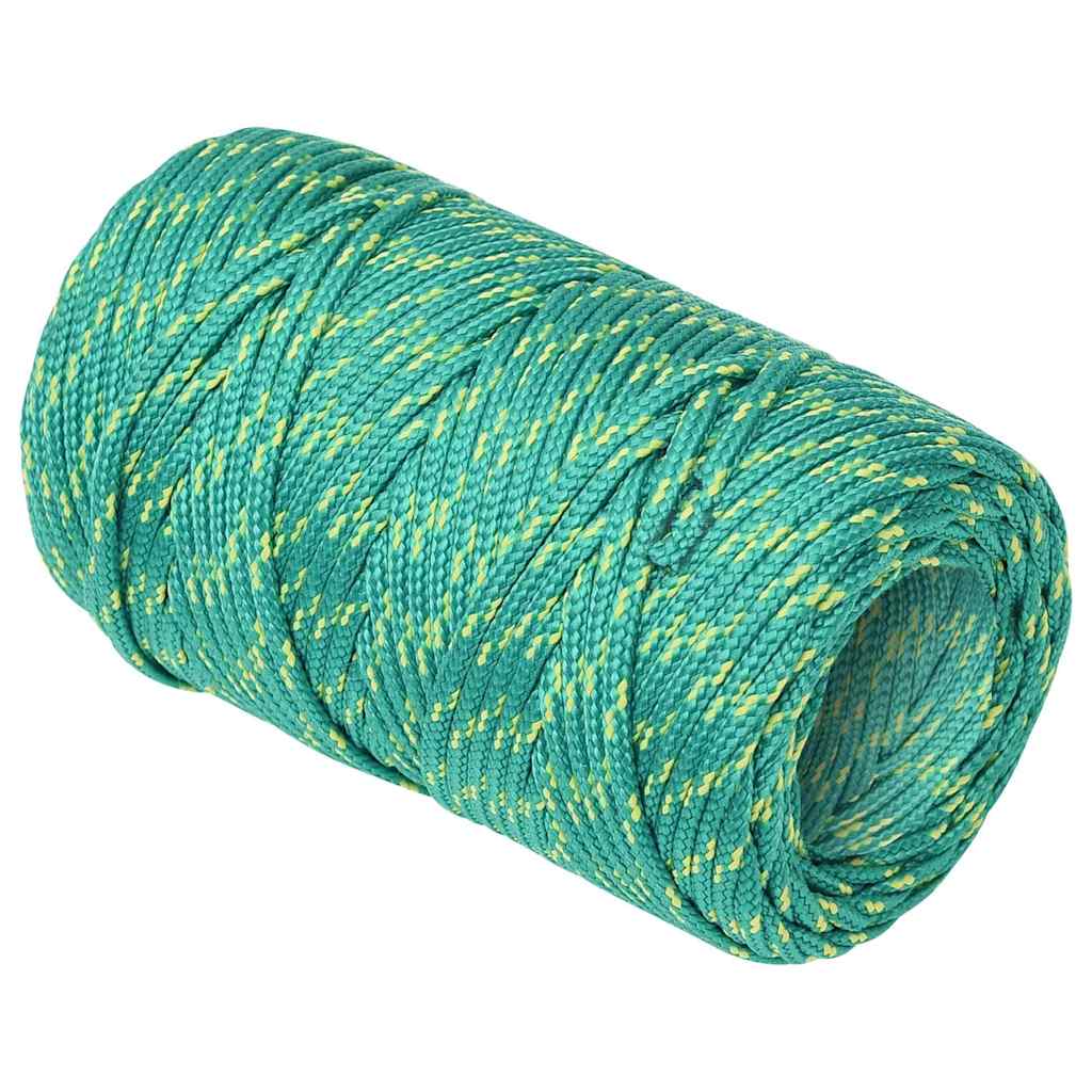 vidaXL Bootsseil Grün 2 mm 50 m Polypropylen