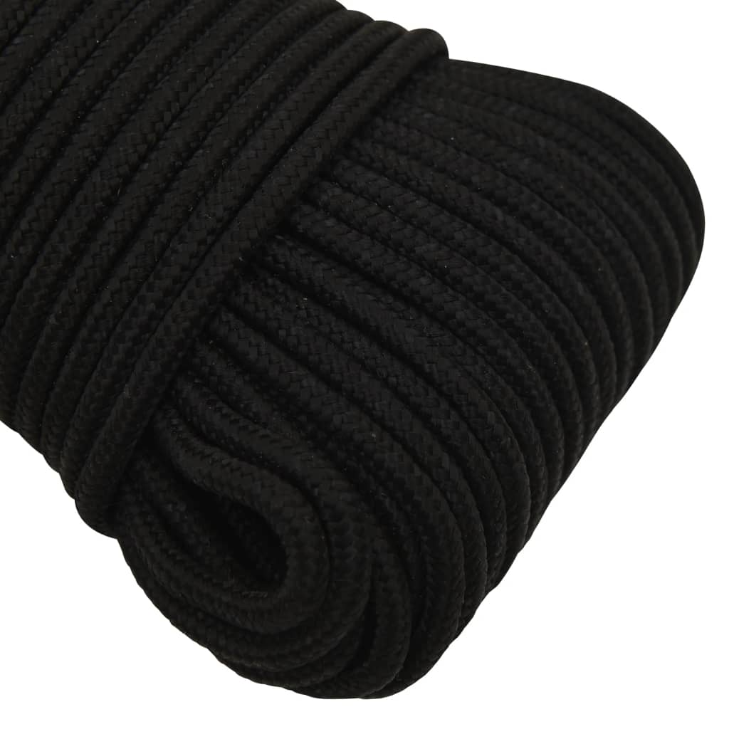vidaXL Arbeitsseil Schwarz 5 mm 25 m Polyester