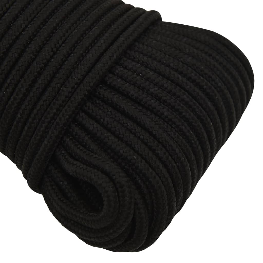 vidaXL Arbeitsseil Schwarz 5 mm 50 m Polyester