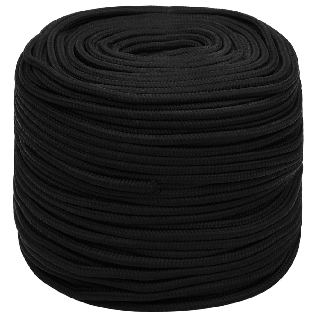 vidaXL Arbeitsseil Schwarz 8 mm 100 m Polyester