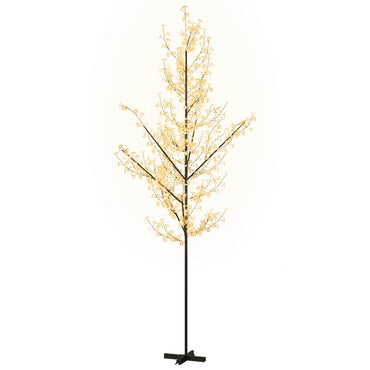 vidaXL LED-Baum mit Kirschblüten Warmweiß 672 LEDs 400 cm