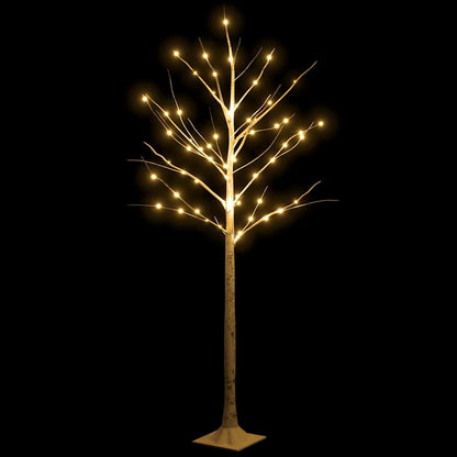 vidaXL LED-Birke Warmweiß 72 LEDs 150 cm