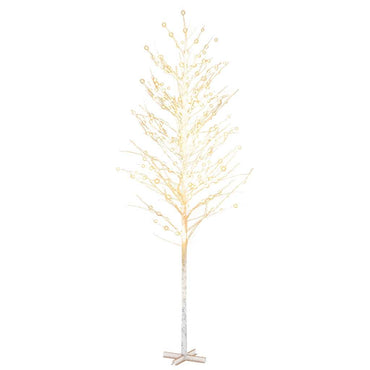 vidaXL LED-Birke Warmweiß 672 LEDs 400 cm