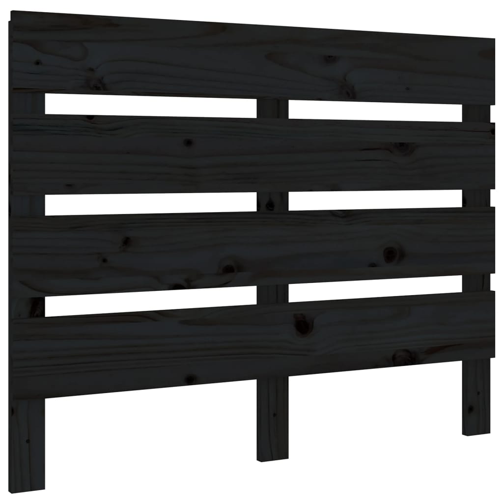 vidaXL Bett-Kopfteil Schwarz 100x3x80 cm Massivholz Kiefer