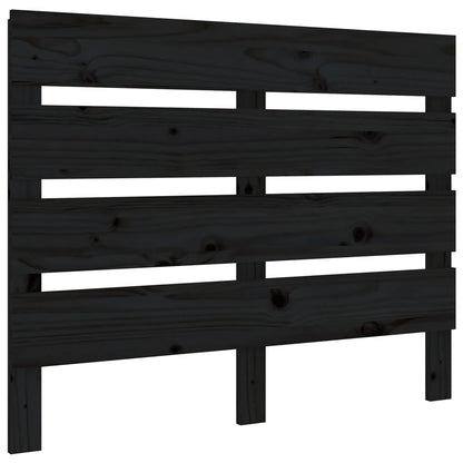 vidaXL Bett-Kopfteil Schwarz 100x3x80 cm Massivholz Kiefer