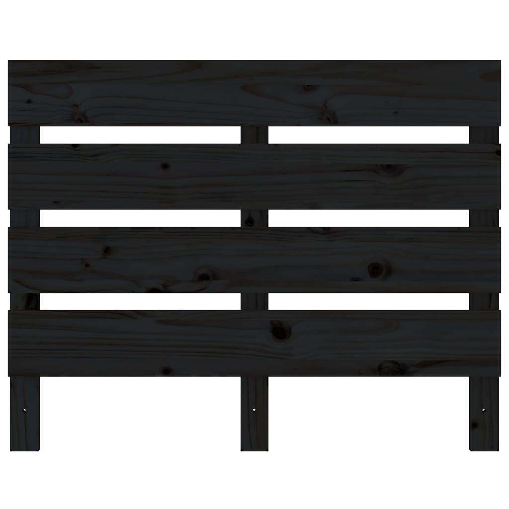 vidaXL Bett-Kopfteil Schwarz 100x3x80 cm Massivholz Kiefer