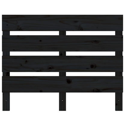 vidaXL Bett-Kopfteil Schwarz 100x3x80 cm Massivholz Kiefer