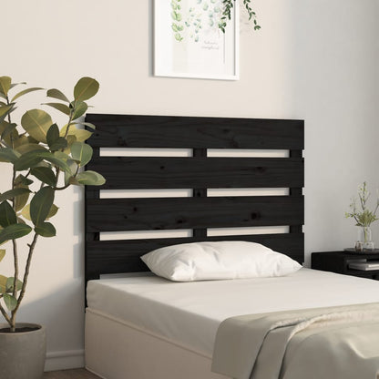 vidaXL Bett-Kopfteil Schwarz 100x3x80 cm Massivholz Kiefer