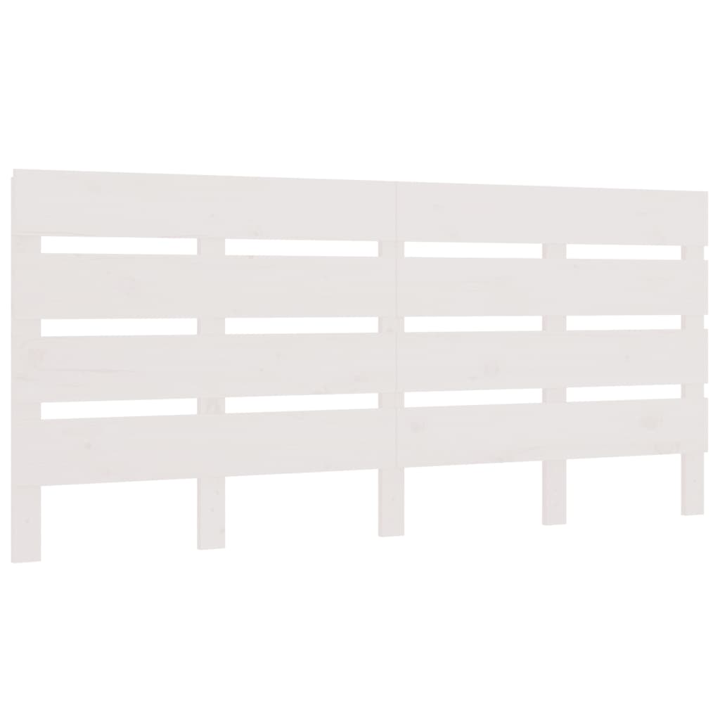 vidaXL Kopfteil Weiß 120x3x80 cm Massivholz Kiefer
