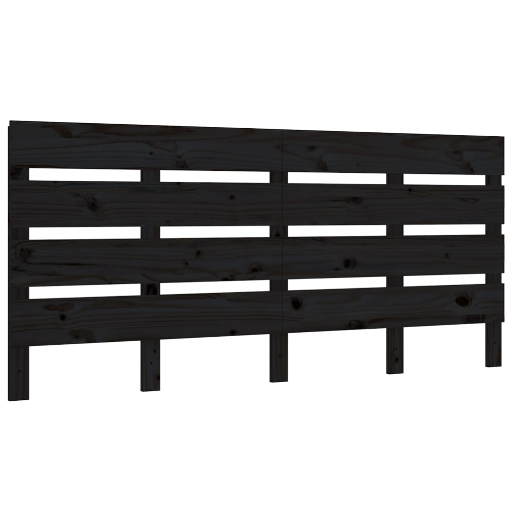 vidaXL Kopfteil Schwarz 180x3x80 cm Massivholz Kiefer