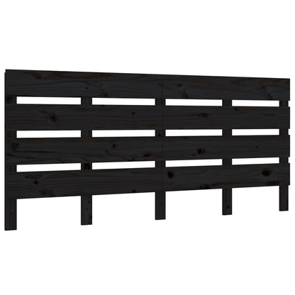vidaXL Kopfteil Schwarz 180x3x80 cm Massivholz Kiefer