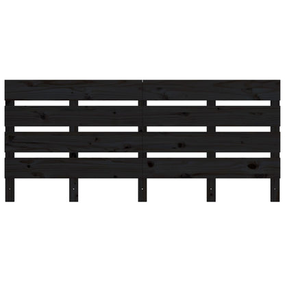 vidaXL Kopfteil Schwarz 180x3x80 cm Massivholz Kiefer