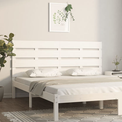 vidaXL Kopfteil Weiß 200x3x80 cm Massivholz Kiefer