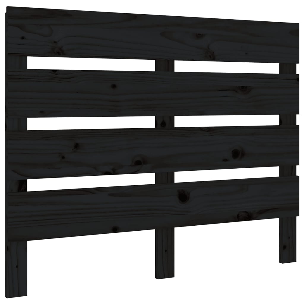 vidaXL Kopfteil Schwarz 75x3x80 cm Massivholz Kiefer
