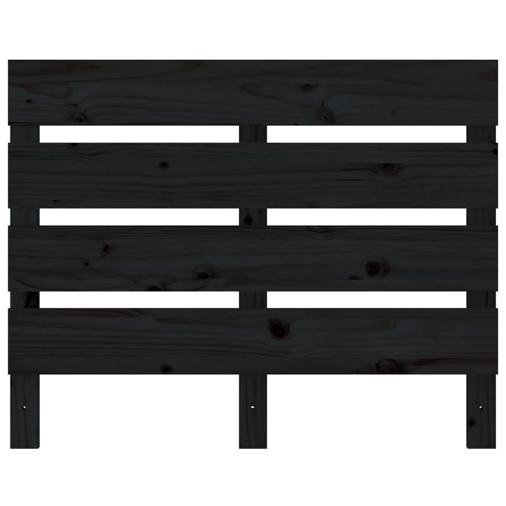vidaXL Kopfteil Schwarz 75x3x80 cm Massivholz Kiefer