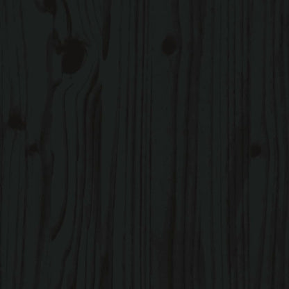 vidaXL Kopfteil Schwarz 75x3x80 cm Massivholz Kiefer