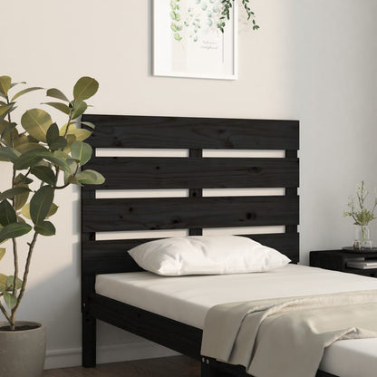 vidaXL Kopfteil Schwarz 75x3x80 cm Massivholz Kiefer