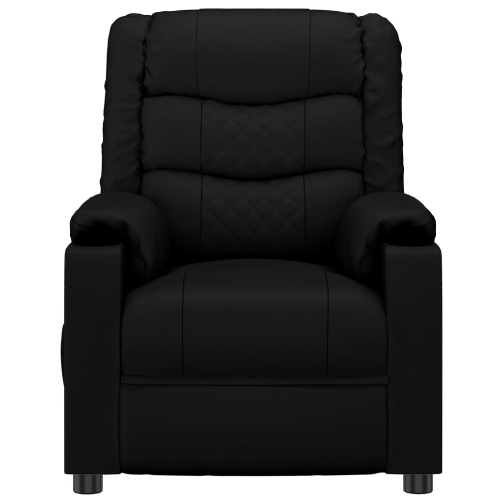 vidaXL Fauteuil relax en similicuir noir