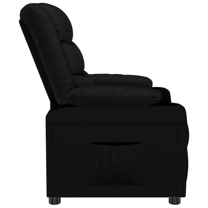 vidaXL Fauteuil relax en similicuir noir
