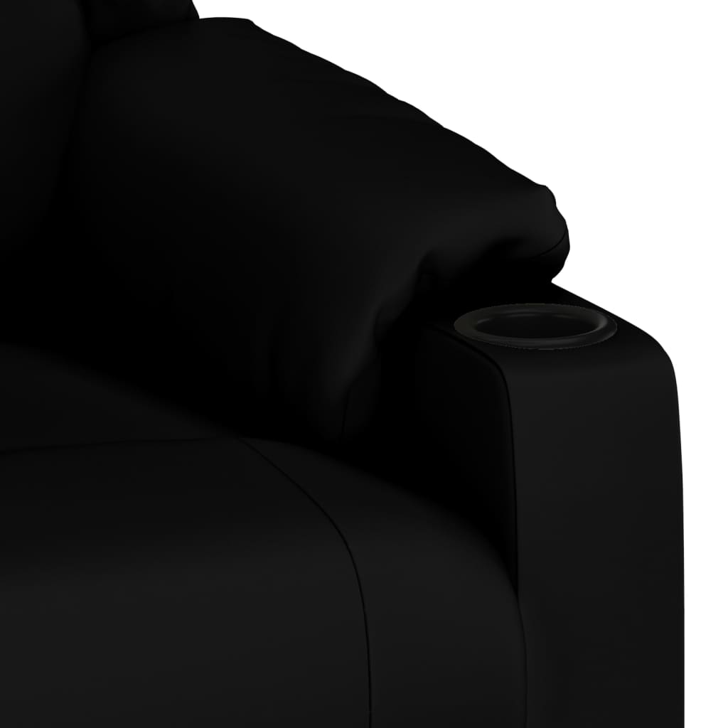 vidaXL Fauteuil relax en similicuir noir