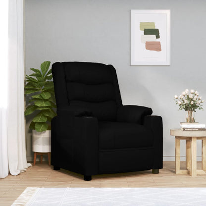 vidaXL Fauteuil relax en similicuir noir