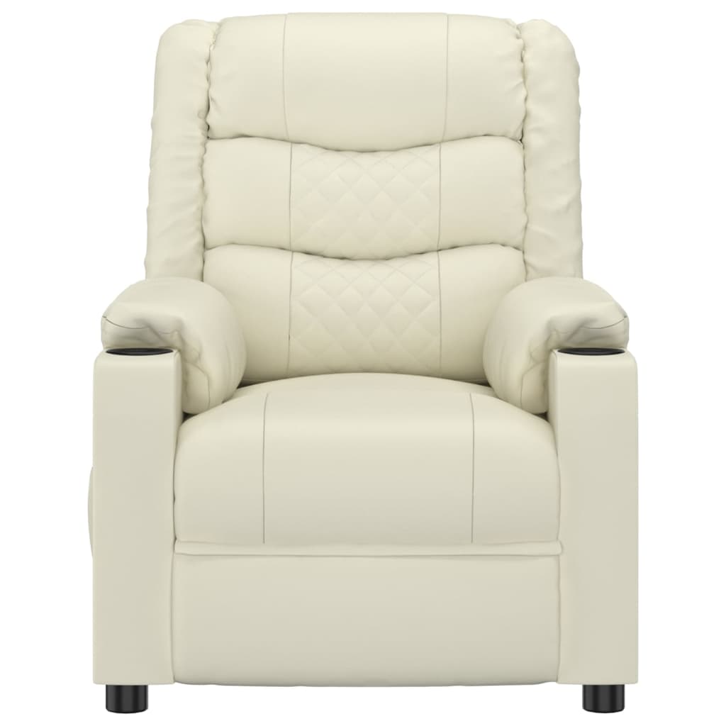 vidaXL Relaxsessel Creme Kunstleder