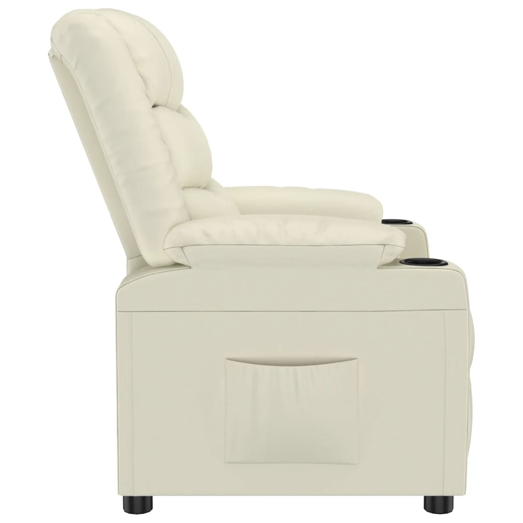 vidaXL Relaxsessel Creme Kunstleder