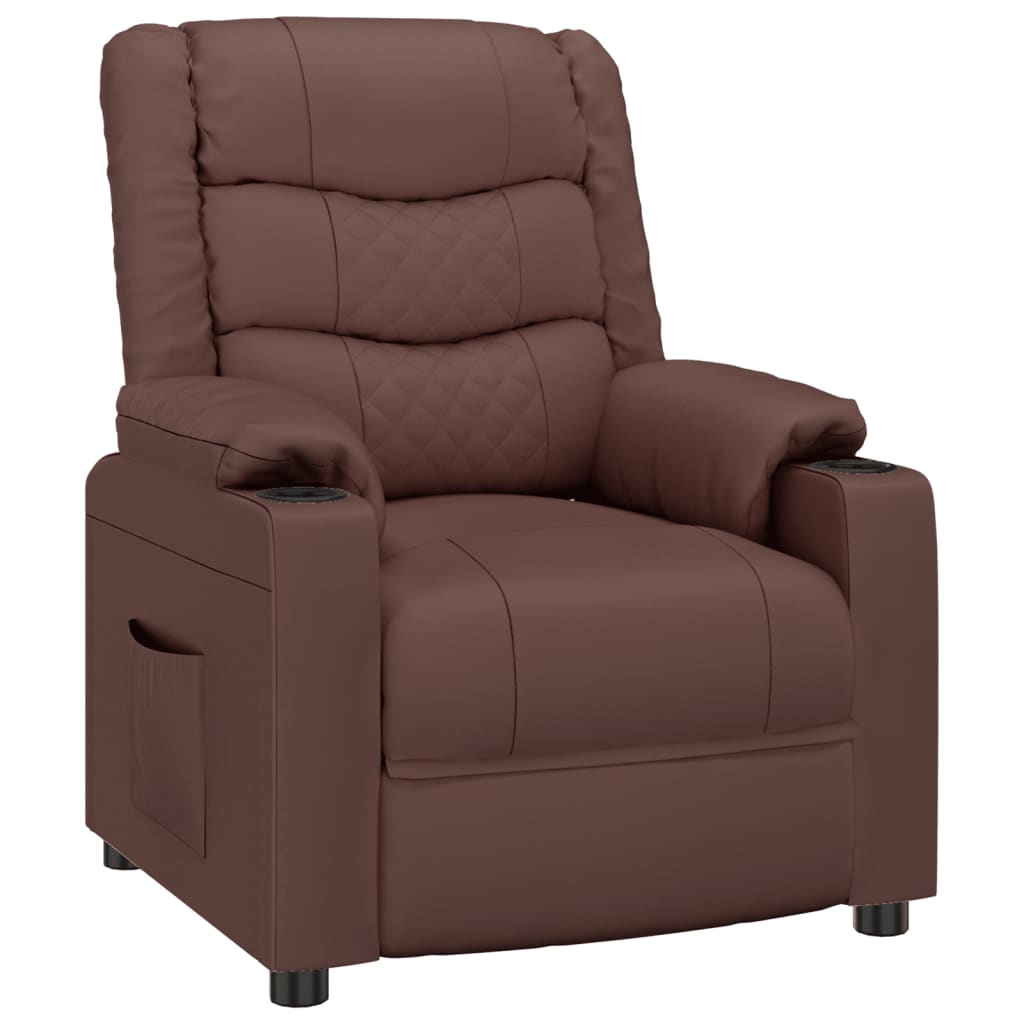 vidaXL Fauteuil relax marron similicuir