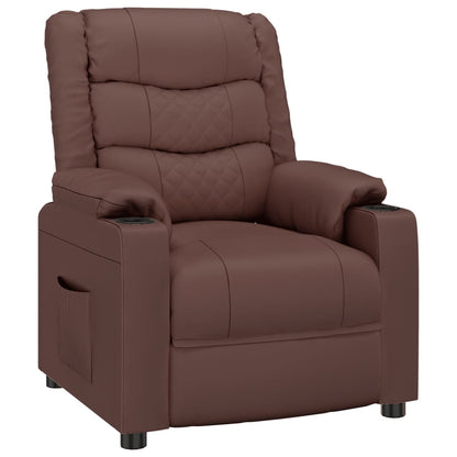 vidaXL Fauteuil relax marron similicuir