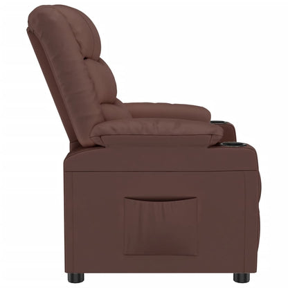 vidaXL Fauteuil relax marron similicuir
