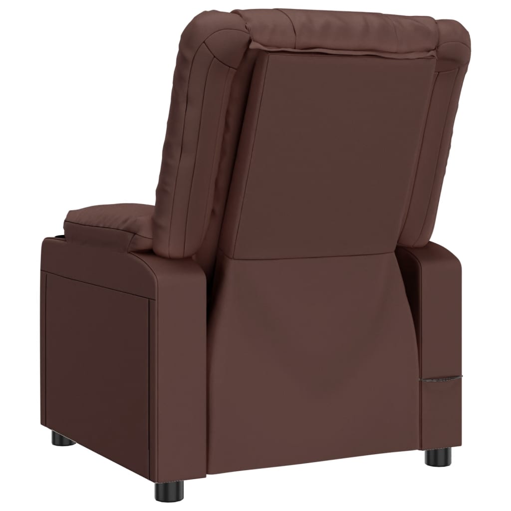 vidaXL Fauteuil relax marron similicuir