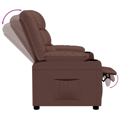 vidaXL Fauteuil relax marron similicuir