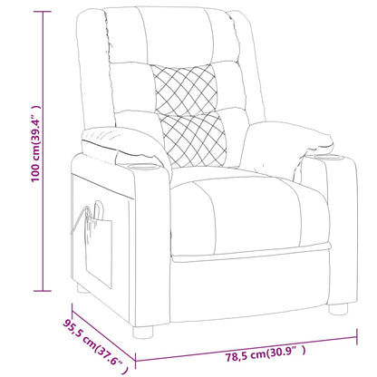 vidaXL Fauteuil relax marron similicuir