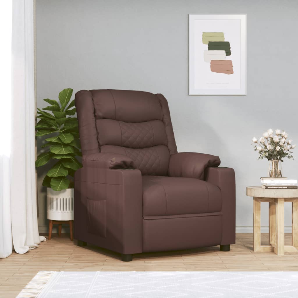 vidaXL Fauteuil relax marron similicuir