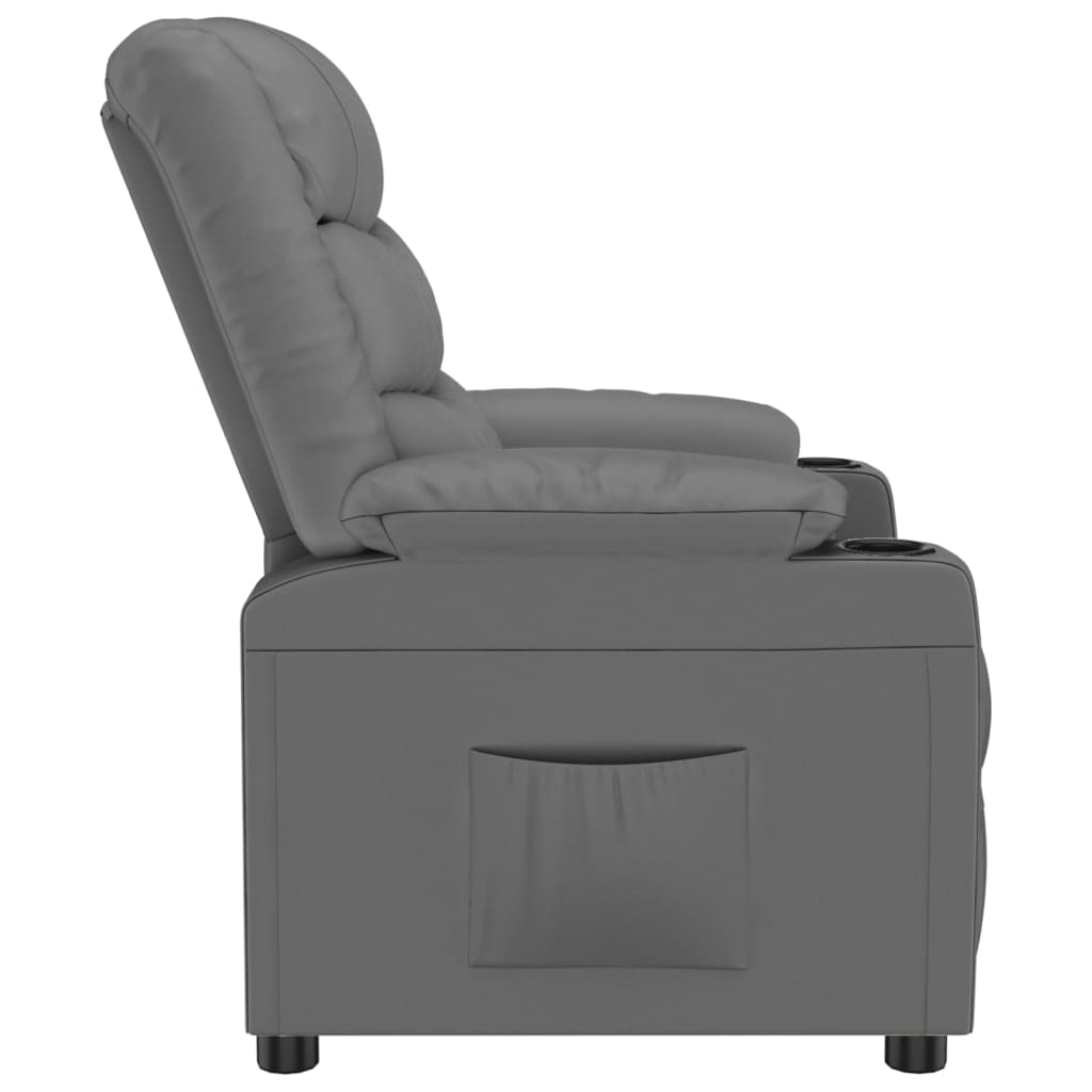 vidaXL Relaxsessel Grau Kunstleder