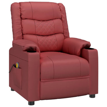 vidaXL Relaxsessel Weinrot Kunstleder
